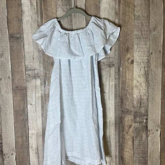 House of Pom Off the Shoulder Linen Dress - Picture 3 of 4